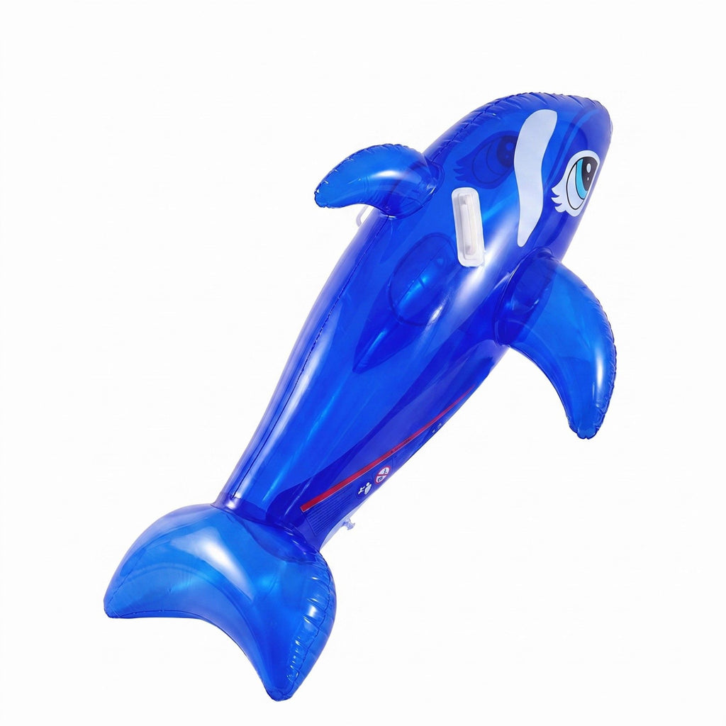 Dolphin Shaped Inflatable Pool Float Ride On Raft with Side Handles Durable PVC Water Float for Pool Beach Lake 59x31.5in