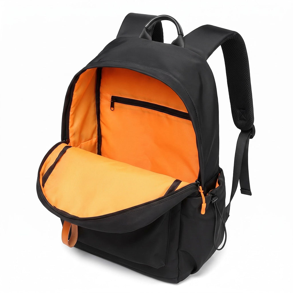 Everyday Backpack with Front Zip Pocket Side Pockets Adjustable Straps Top Hle