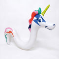 Kids Inflatable Unicorn Pool Float with Rainbow Mane and Tail