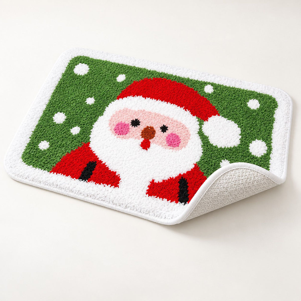 Christmas Icon Tufted Bath Rug with Nonslip Backing 15.7 x 23.6 in