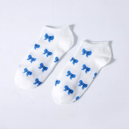 Anna-Kaci Women's No - Show Socks with Bow Pattern for Casual 5Pk