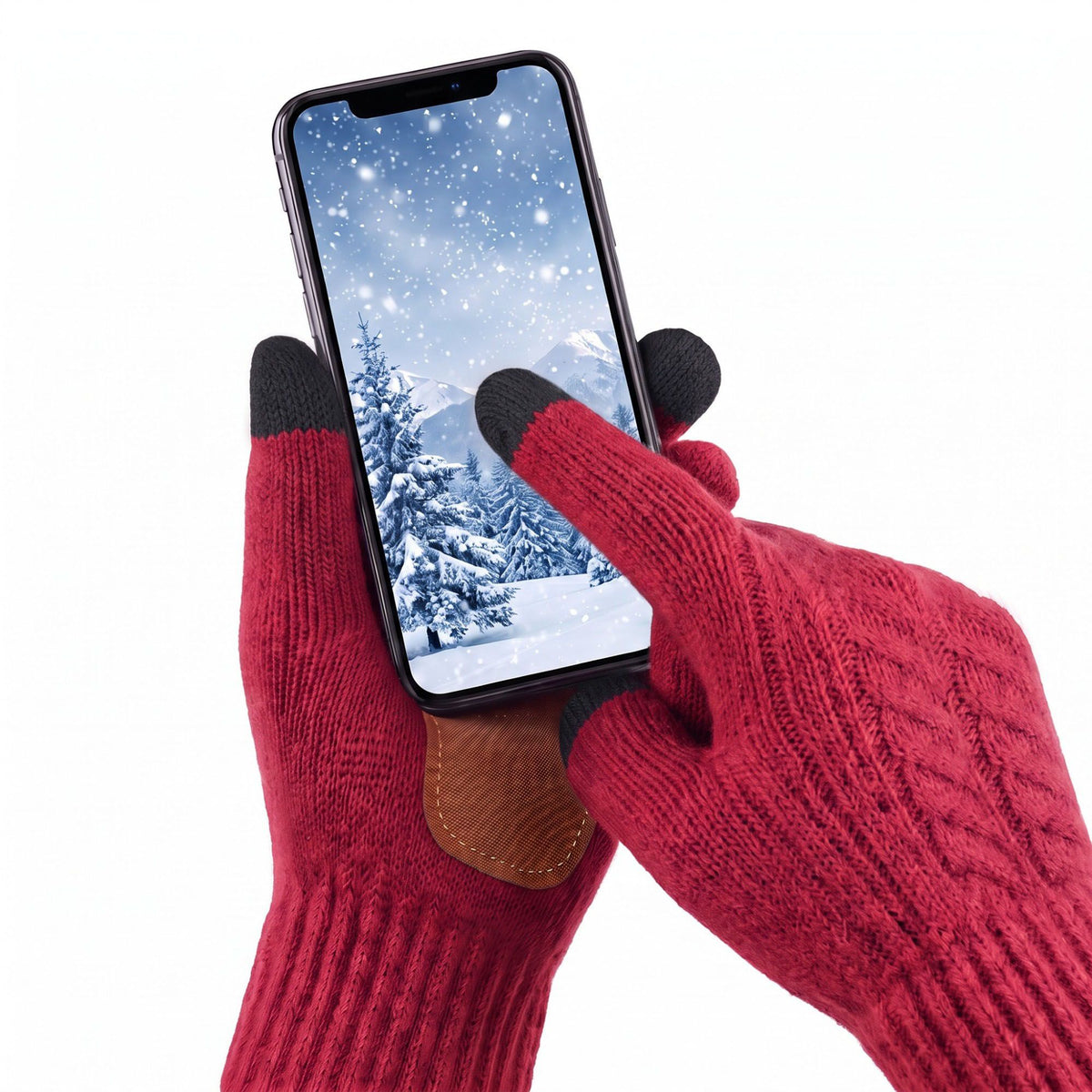 3 Piece Cable Knit Beanie Scarf and Touchscreen Gloves Set