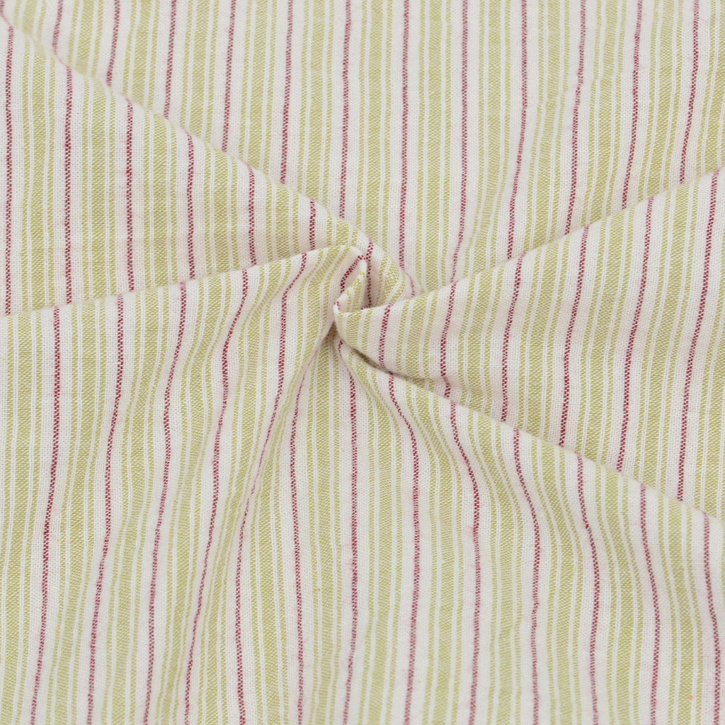4-Piece Cotton Washed Bedding Set with Duvet Cover Flat Sheet and Pillowcases Striped Woven Design