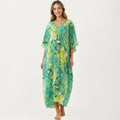 Anna-Kaci Women's Paisley Print Maxi Dress with V-Neckline Short Sleeves and Relaxed Flowing Silhouette
