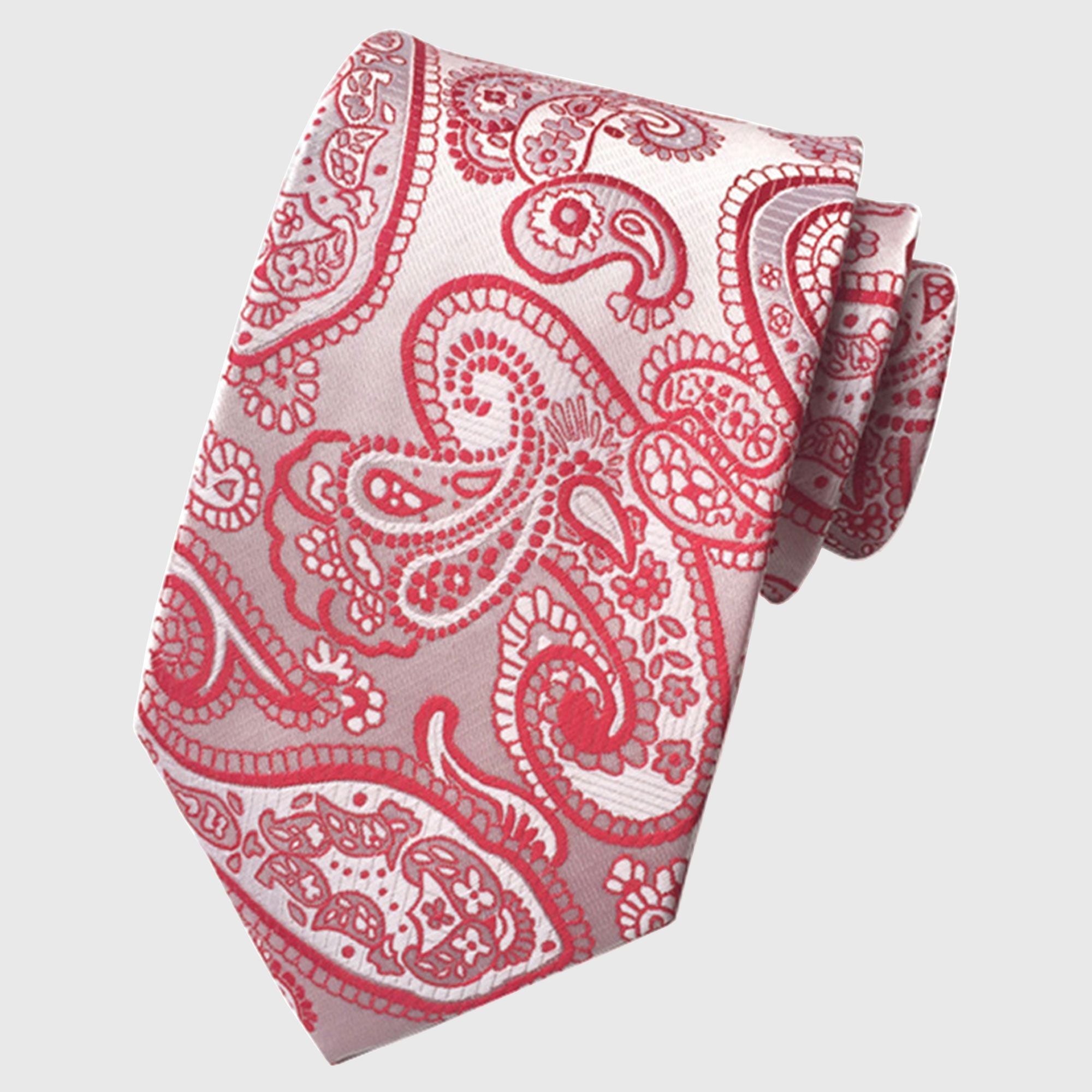 Anna-Kaci Men's Paisley Polyester Filament Tie - Formal/Casual Necktie for Weddings, Events & Stylish Daily Wear