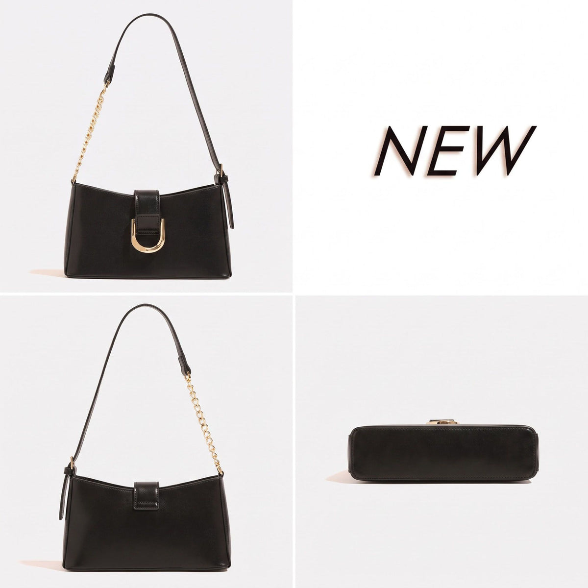 Shoulder Bag with Chain Strap Detail