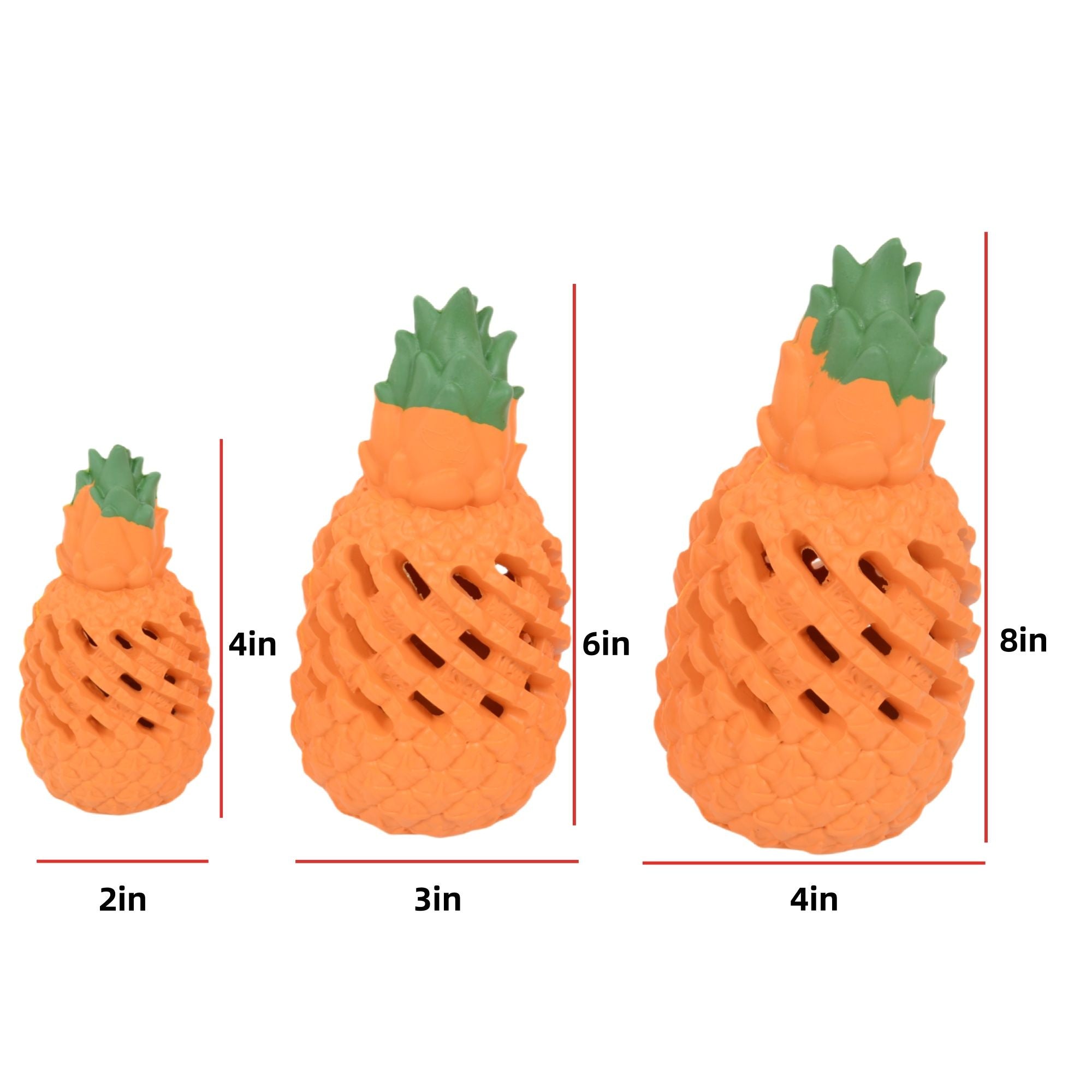 Alilang Indestructible Dog Toys for Aggressive Chewers Durable Dog Chew Toys Dental Clean Interactive Orange Pineapple