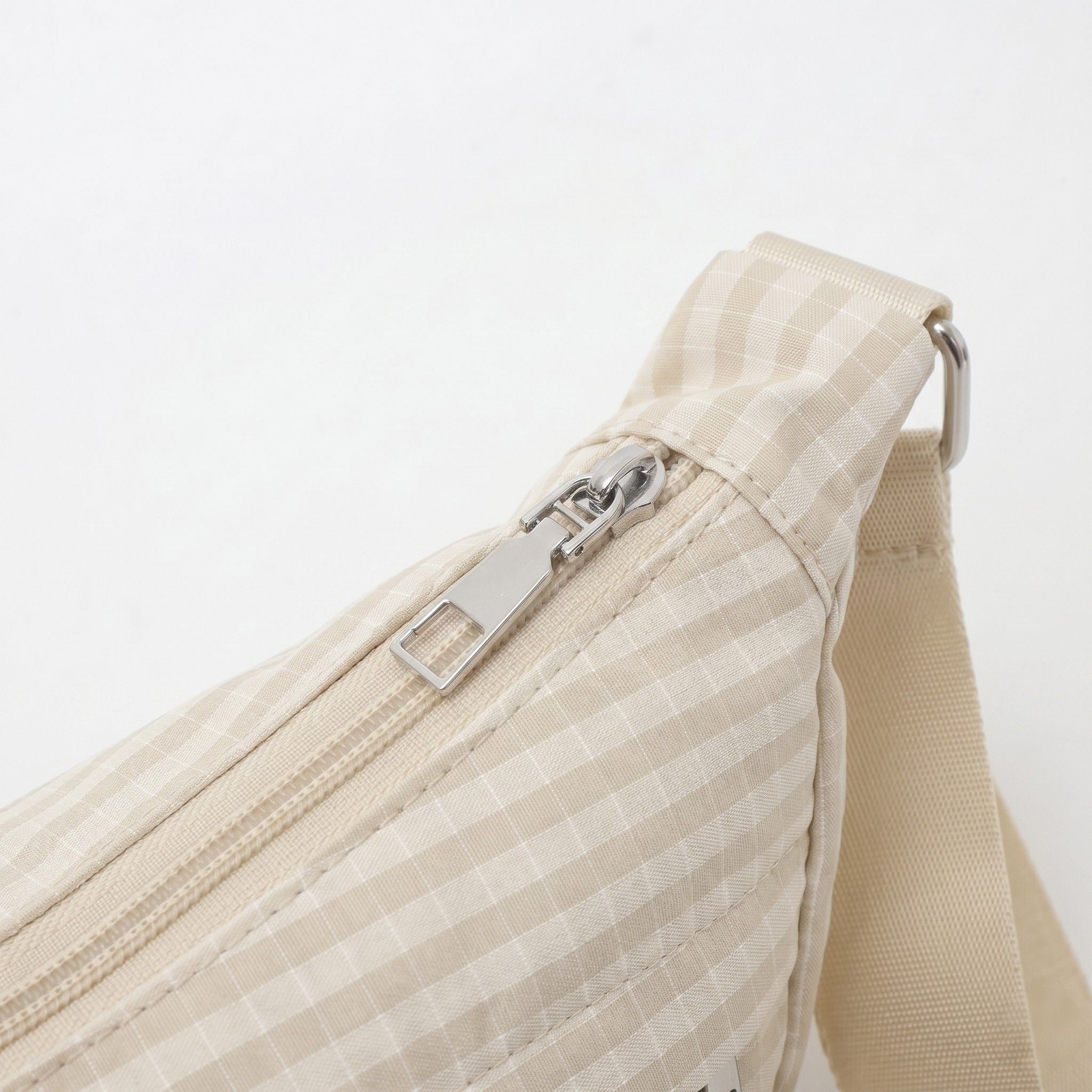 Plaid Nylon Crescent Shoulder Bags with Adjustable Strap Lightweight Casual Crossbody Bag