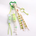 Multi-Element Bag Charm with Hanging Strap and Decorative Accents