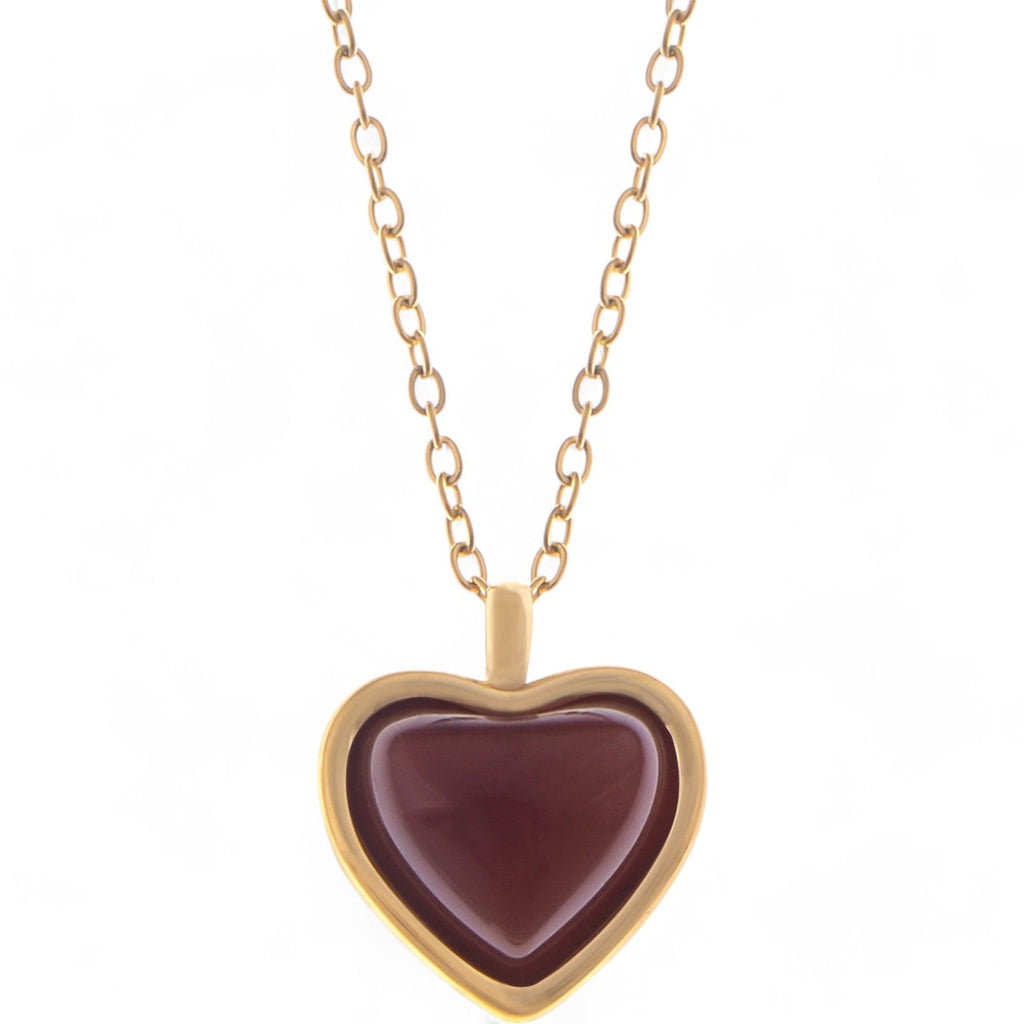 Heart-Shaped Pendant Fashion Necklace with Chain