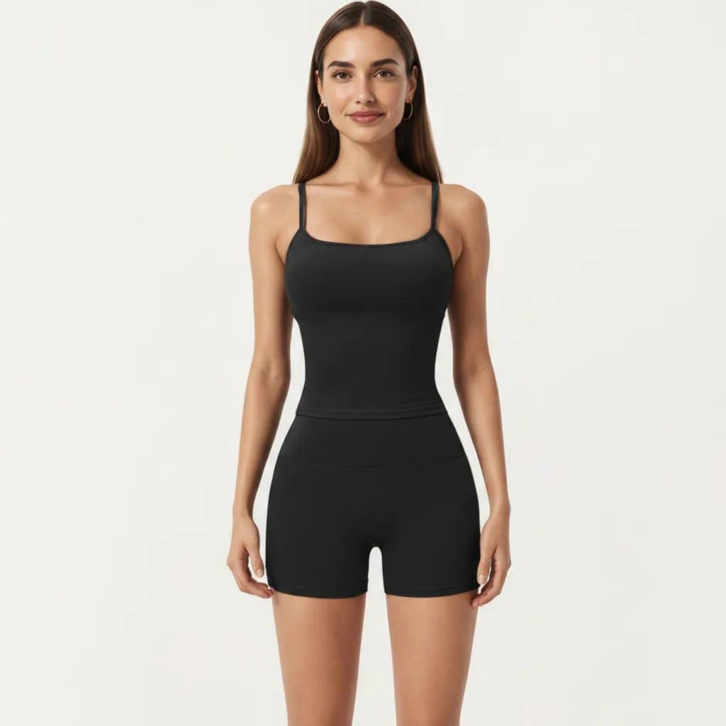 Anna-Kaci Active Women's Spaghetti Strap Active Cami Top with Scoop Neck and Smooth Stretch Fit