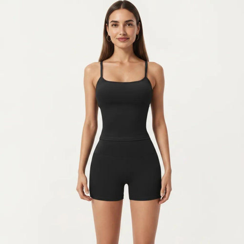 Anna-Kaci Active Women's Spaghetti Strap Active Cami Top with Scoop Neck and Smooth Stretch Fit