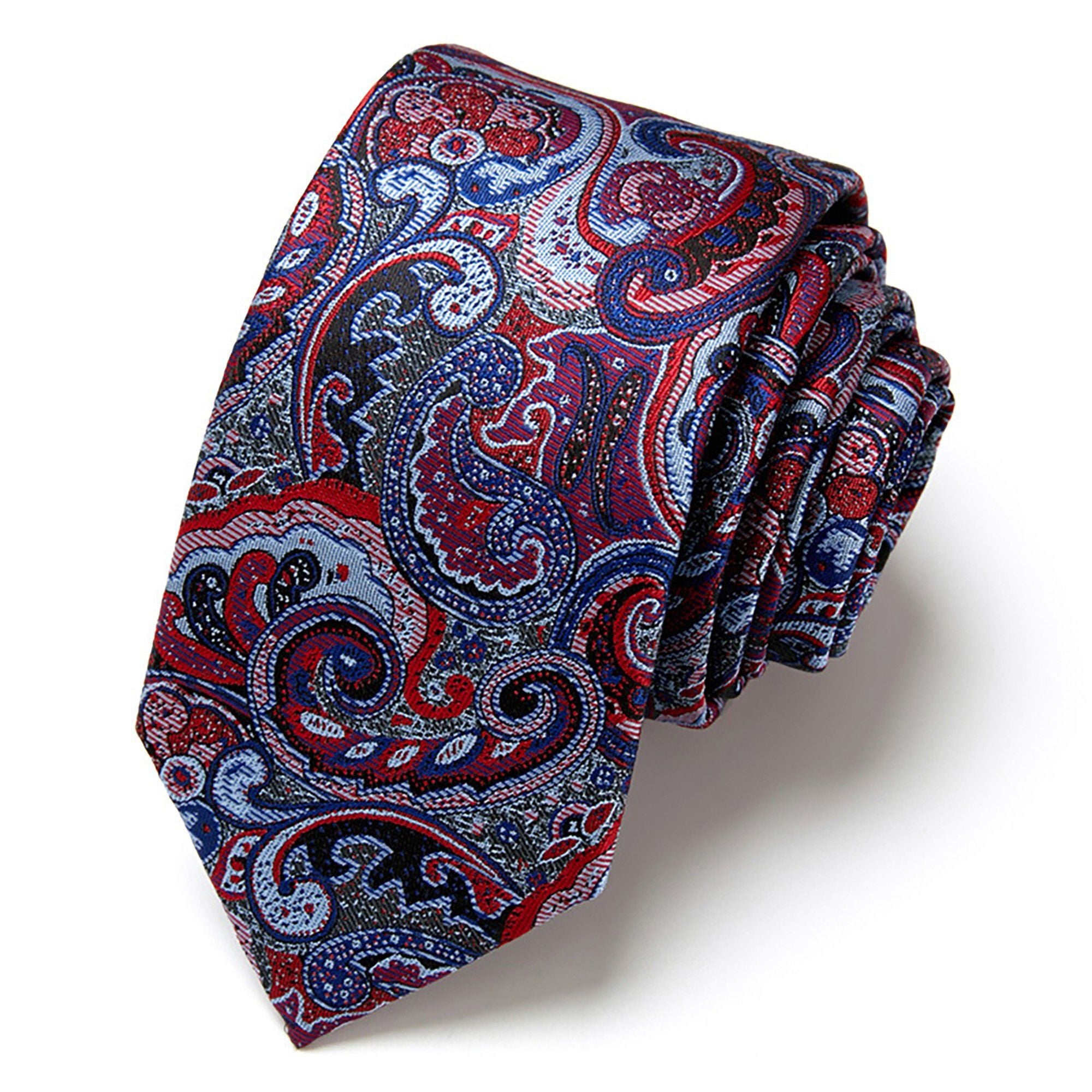 Alilang Men's Paisley Tie Woven Pattern Necktie Classic Formal Business Accessory