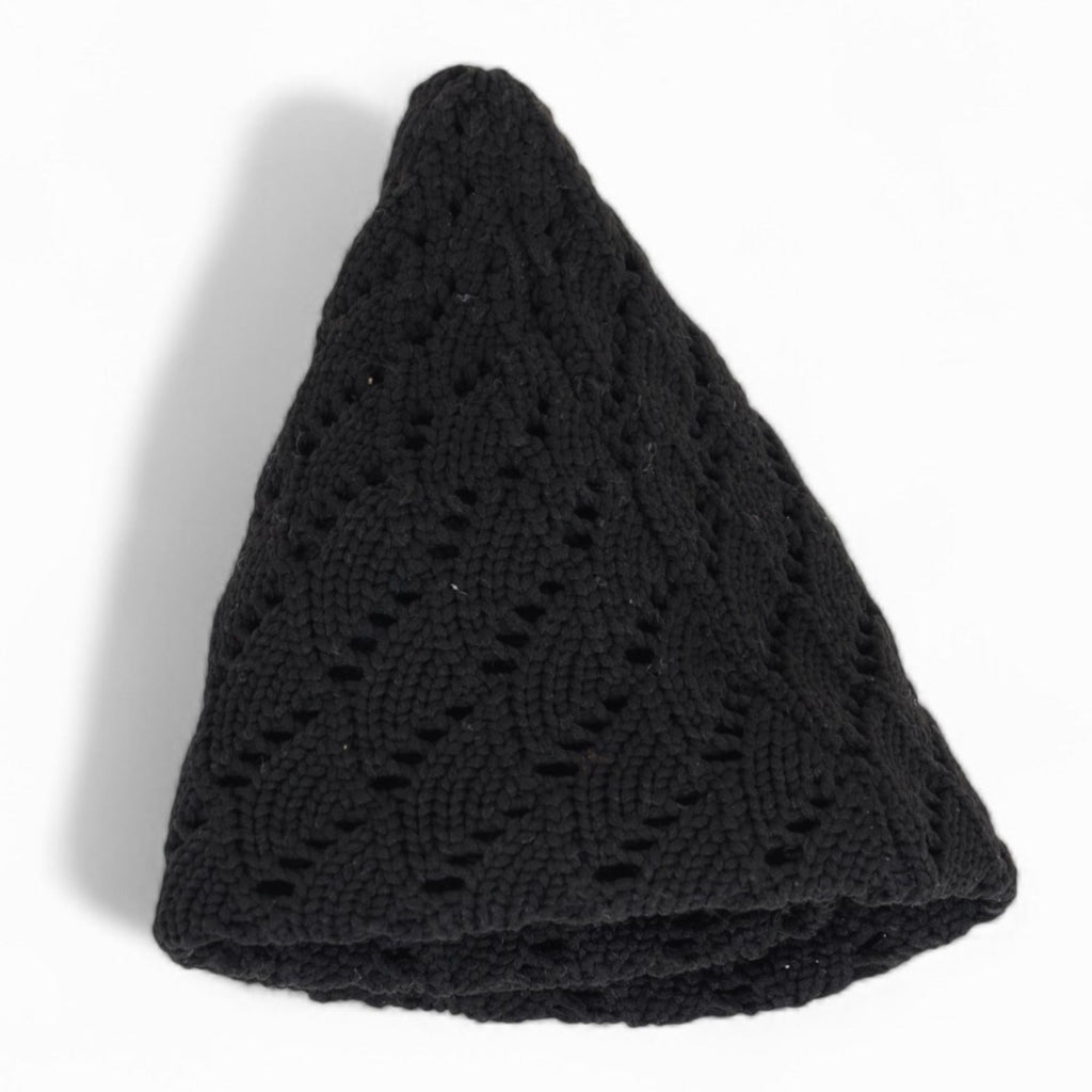 Anna-Kaci Women's Lightweight Crochet Beret Hat with Open Knit Pattern and Soft Stretch Fit