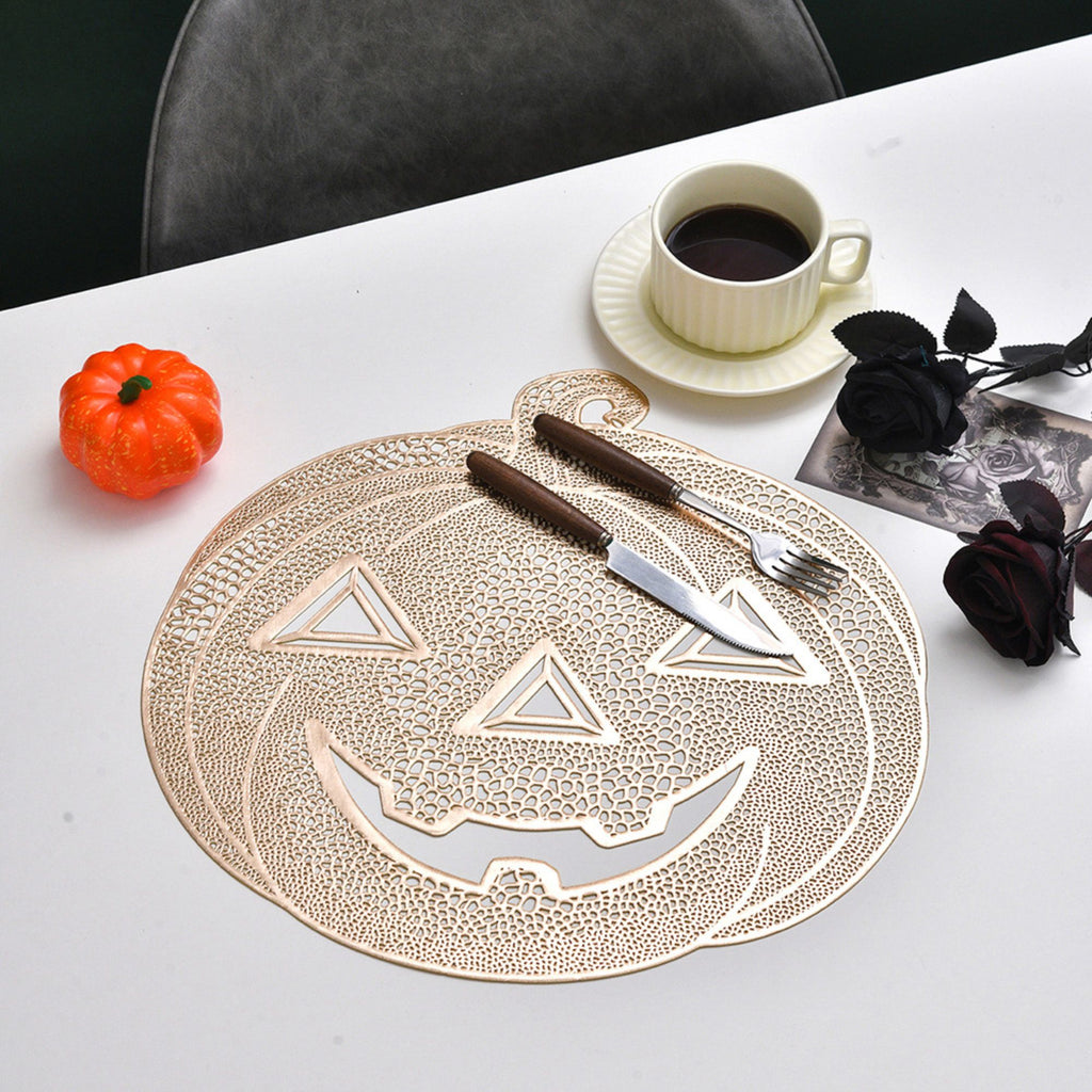 Halloween Pumpkin Cutout PVC Waterproof Non-Slip Placemat