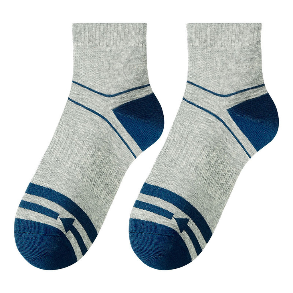 Anna-Kaci Men's 6pk Striped Ankle Socks