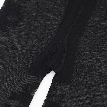 Anna-Kaci Women's Sheer Floral Pattern Tights Lightweight Mesh Legwear with Stretchy Fit and Subtle Texture