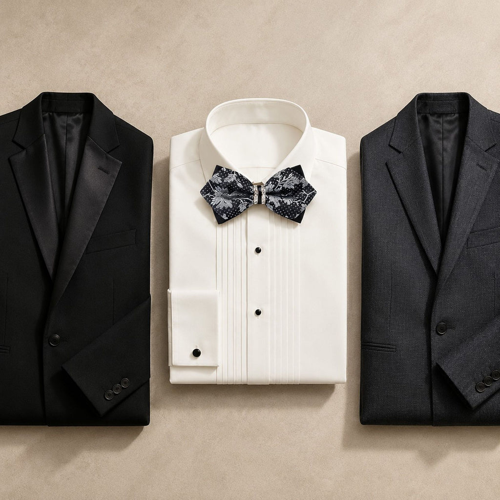 Pre Tied Paisley Bow Tie with Rhinestone Accent for Formal Wear