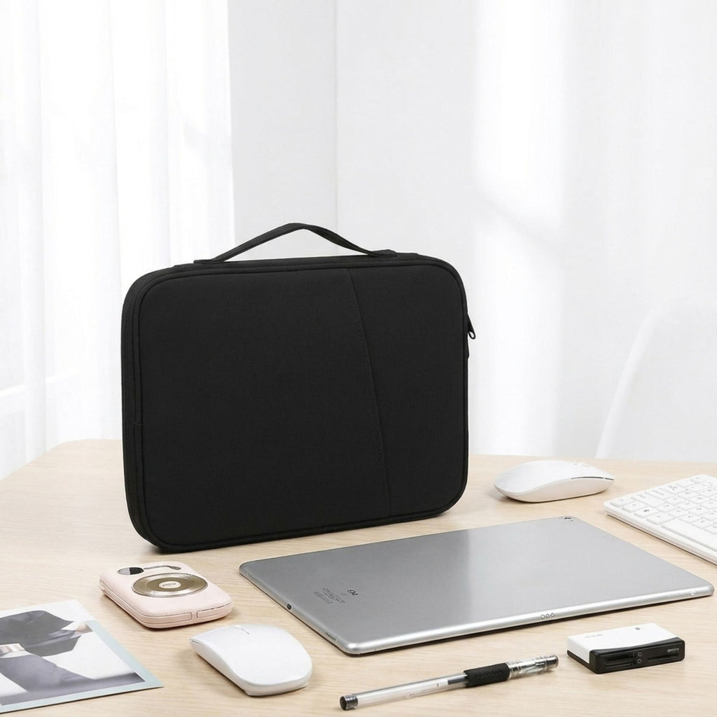 Tablet Sleeve Organizer Case with Handle for Work School and Travel