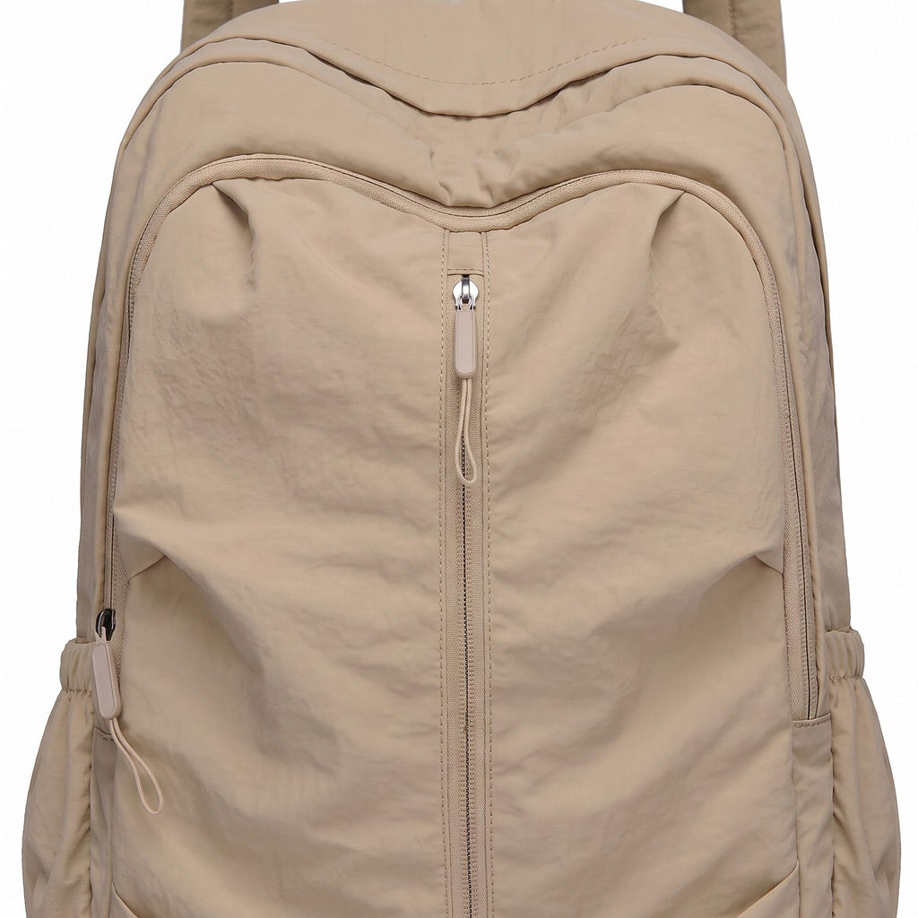 Lightweight Travel Backpack with Large Front Zip Compartment Side Pockets and Padded Shoulder Straps