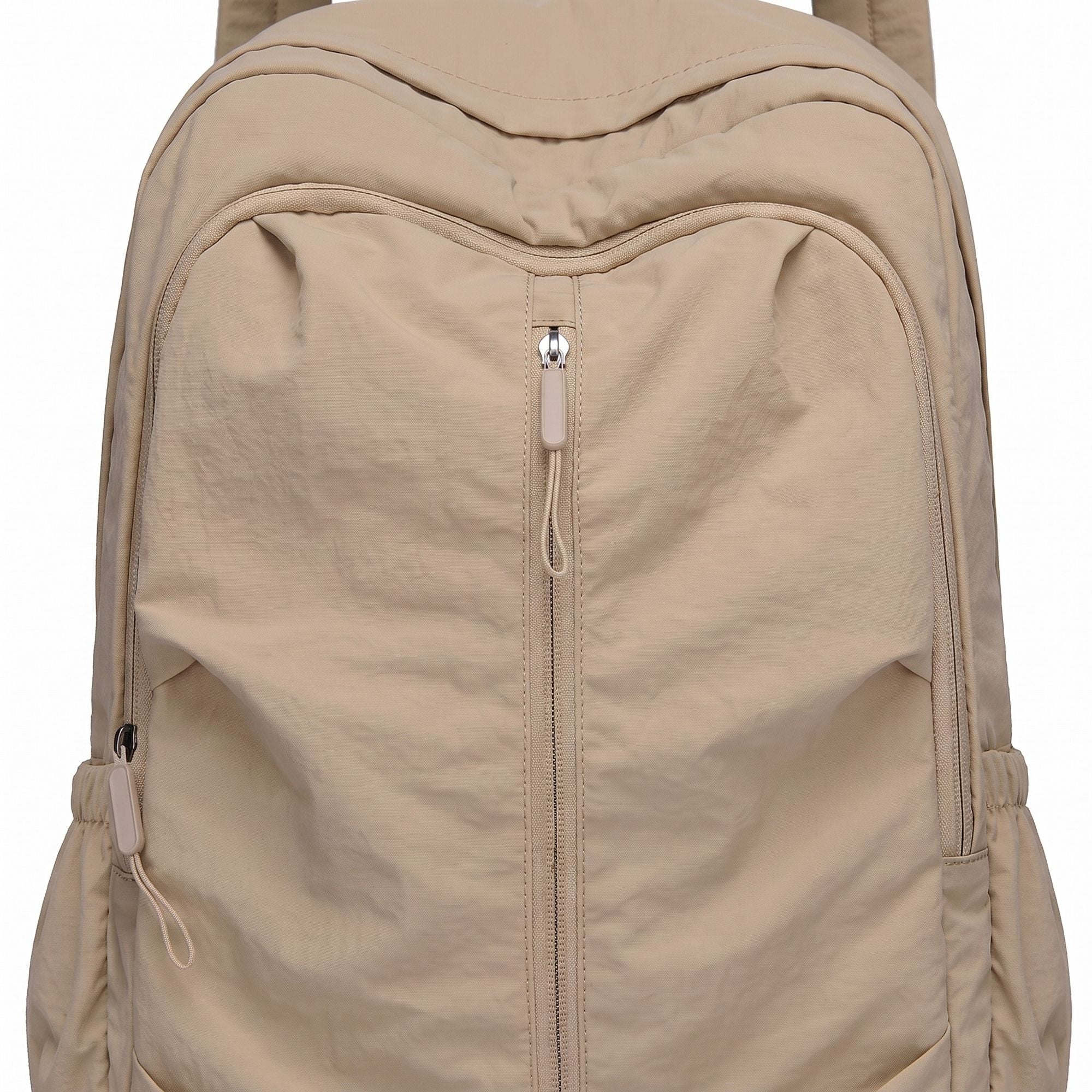Lightweight Travel Backpack with Large Front Zip Compartment Side Pockets and Padded Shoulder Straps