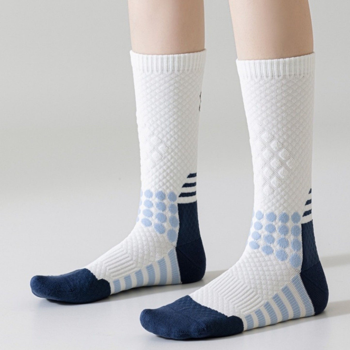 Anna-Kaci Women's Reflective Cycling Socks with Night Visibility Design Padded Zones and Breathable Compression Fit