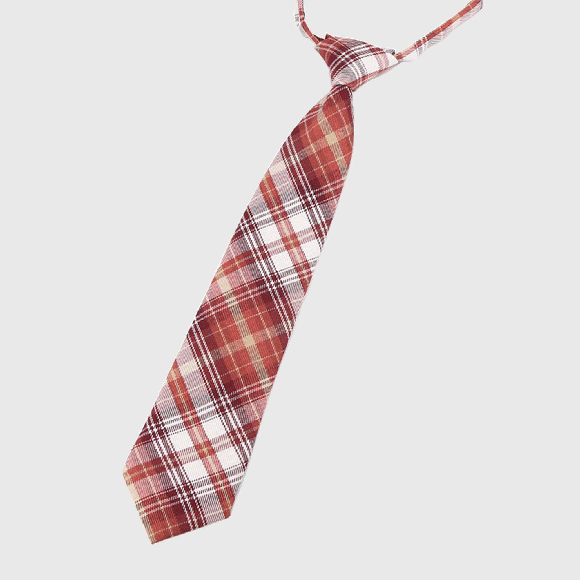 Anna-Kaci Women's Plaid Pre-Tied Necktie - Stylish Accessory for Casual, Office & School Outfits