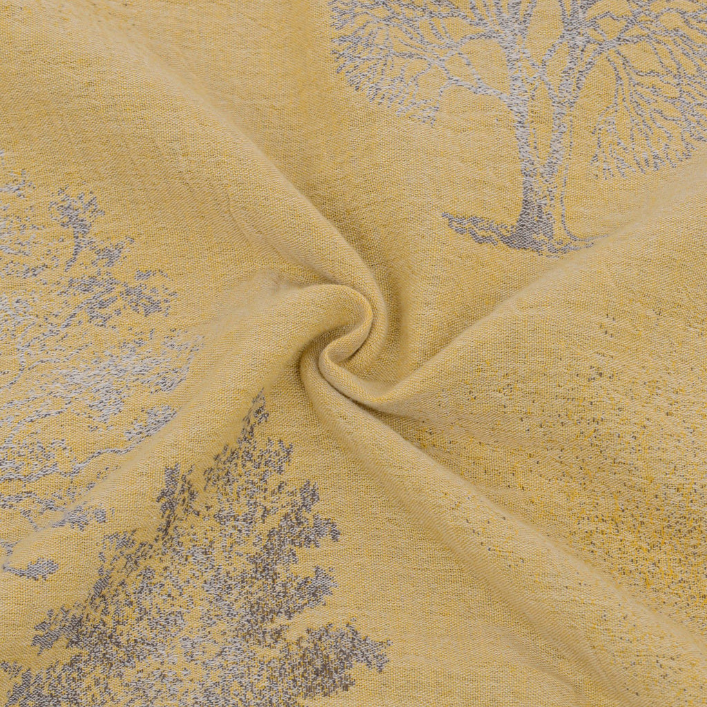 4-Piece Cotton Bedding Set with Elegant Tree Print Duvet Cover, Pillowcases, and Flat Sheet