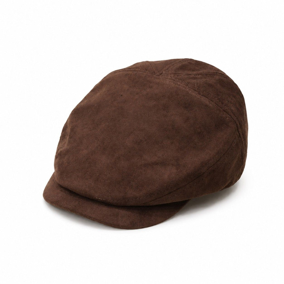 Gorra de noticiero de ante sintético de ala corta estilo Baker Boy vintage