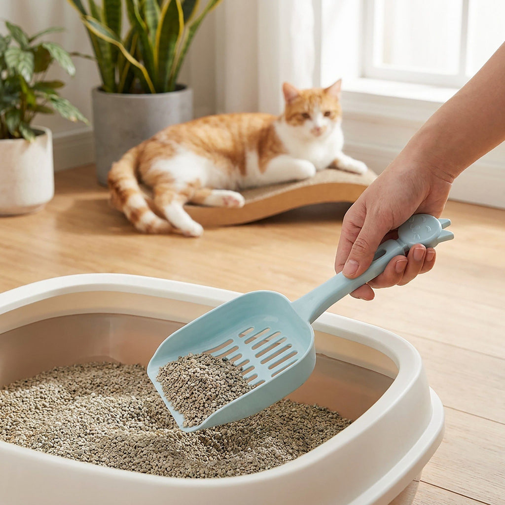 Cute Cat Litter Scoop - High-Capacity Sifter Shovel with Comfortable Handle