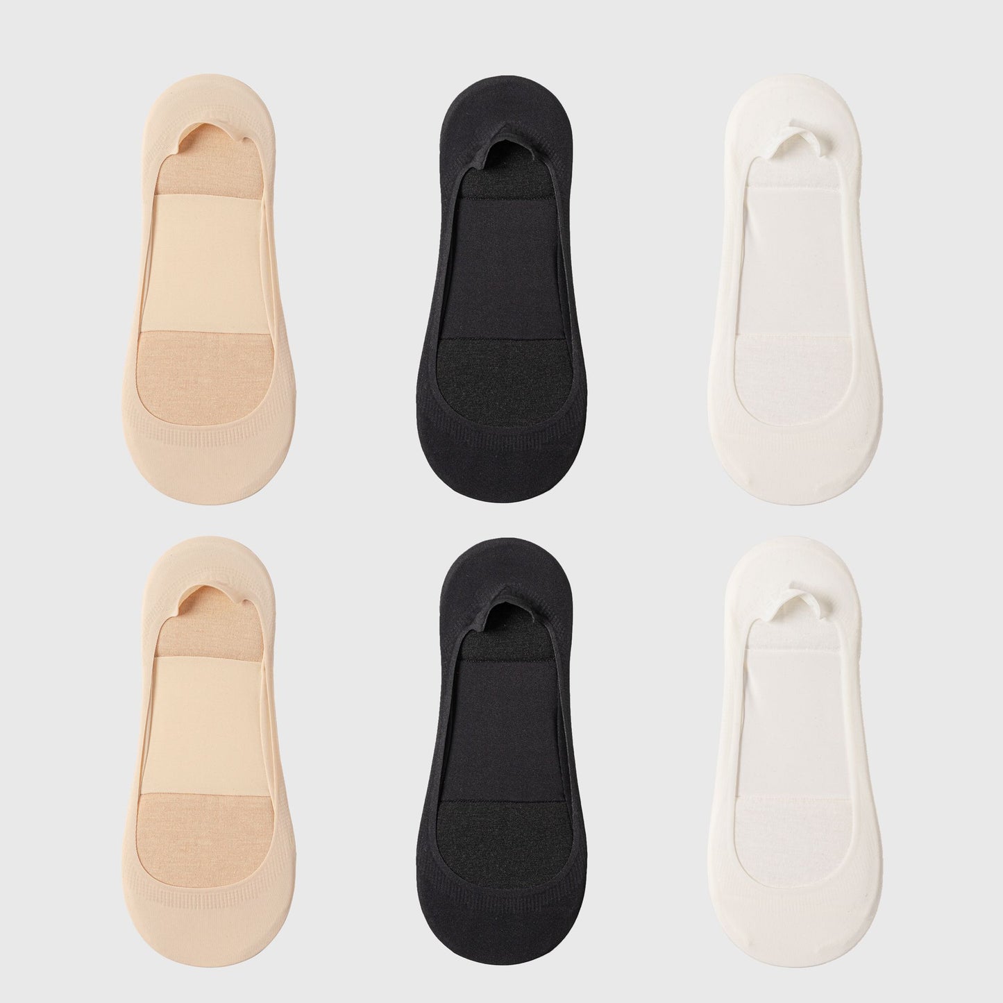 Anna-Kaci Women's Non-slip No Show Socks Soft Solid Bottom for Casual 6Pk