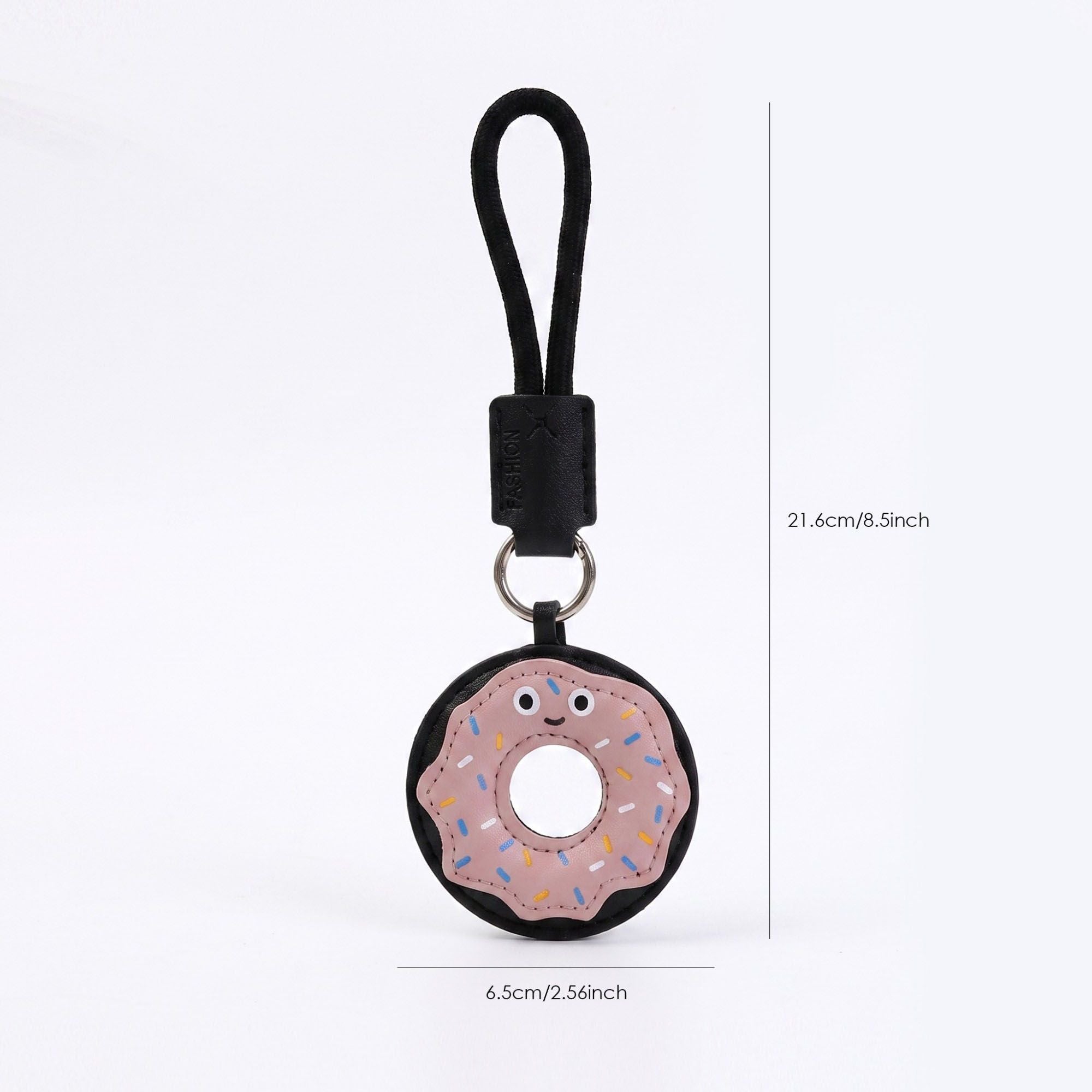 2-Piece Womens Padded Bag Charm with Hanging Strap and Stitched Detail