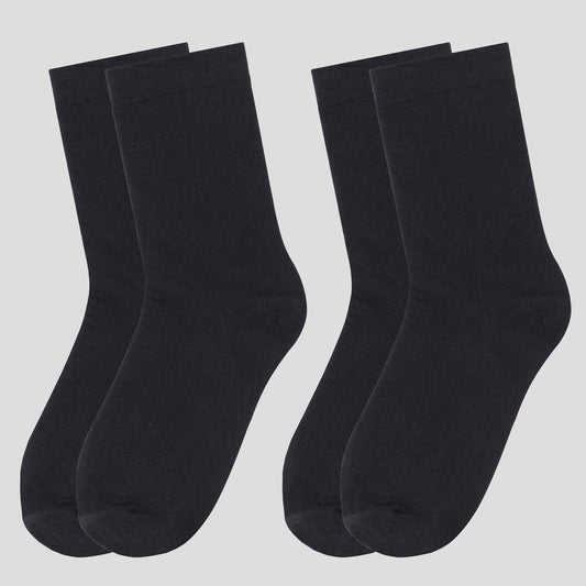 Anna-Kaci Women's Slouchy Ankle Socks Soft Solid Cotton for Casual Comfort 2 Pairs