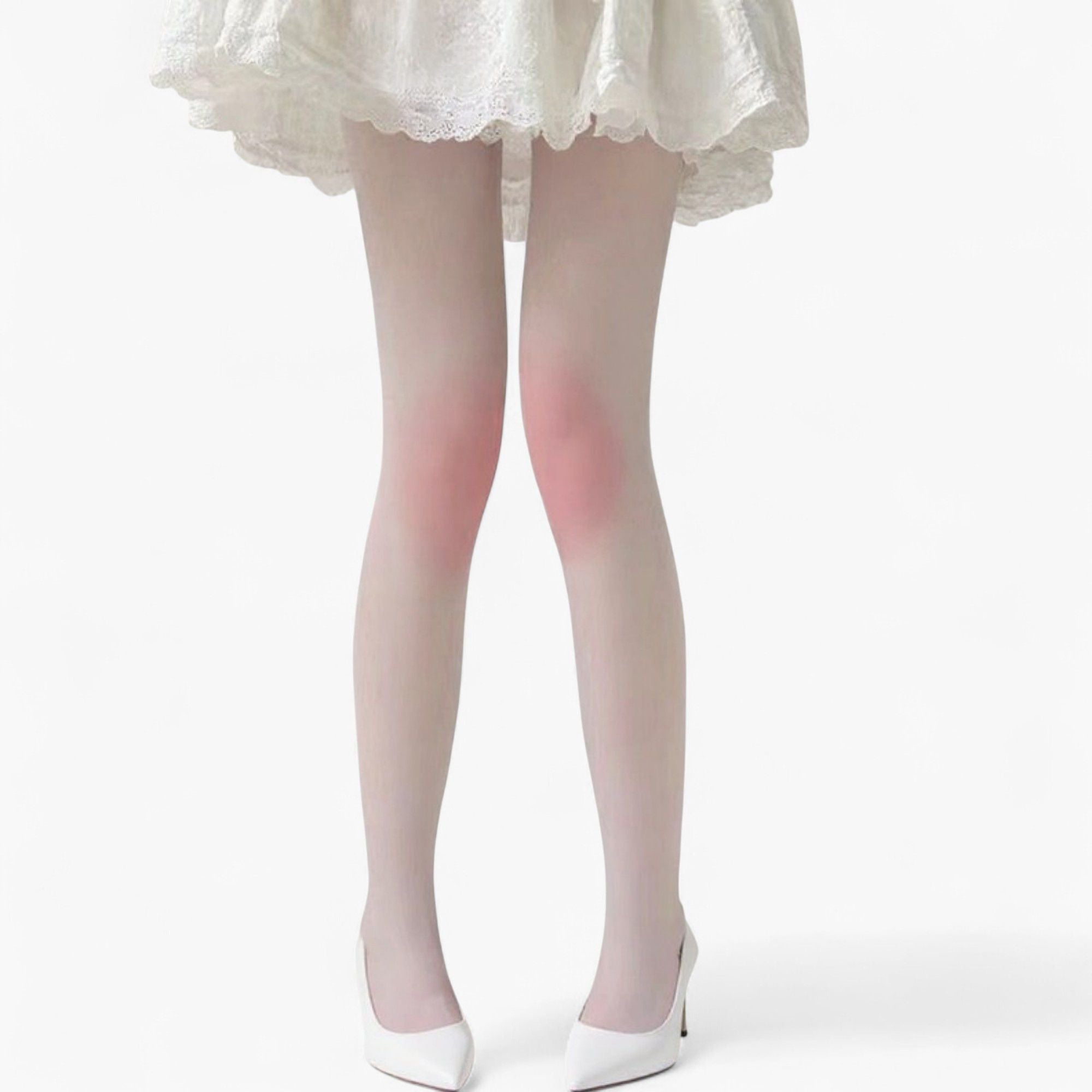 Anna-Kaci Women's Sheer Gradient Tights with Soft Blush Tone and Smooth Stretch Fit