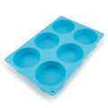 Silicone Muffin Baking Mold with 6 Round Cup Cavities