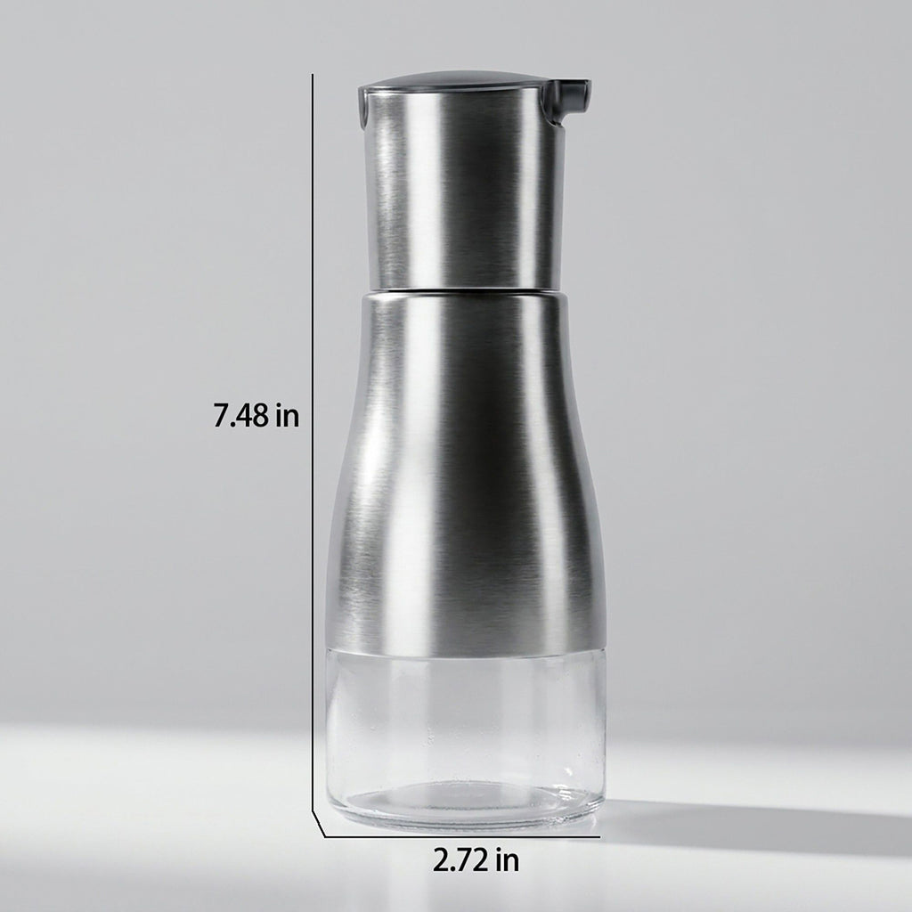 Glass Oil Dispenser Bottle with Stainless Steel Pour Spout