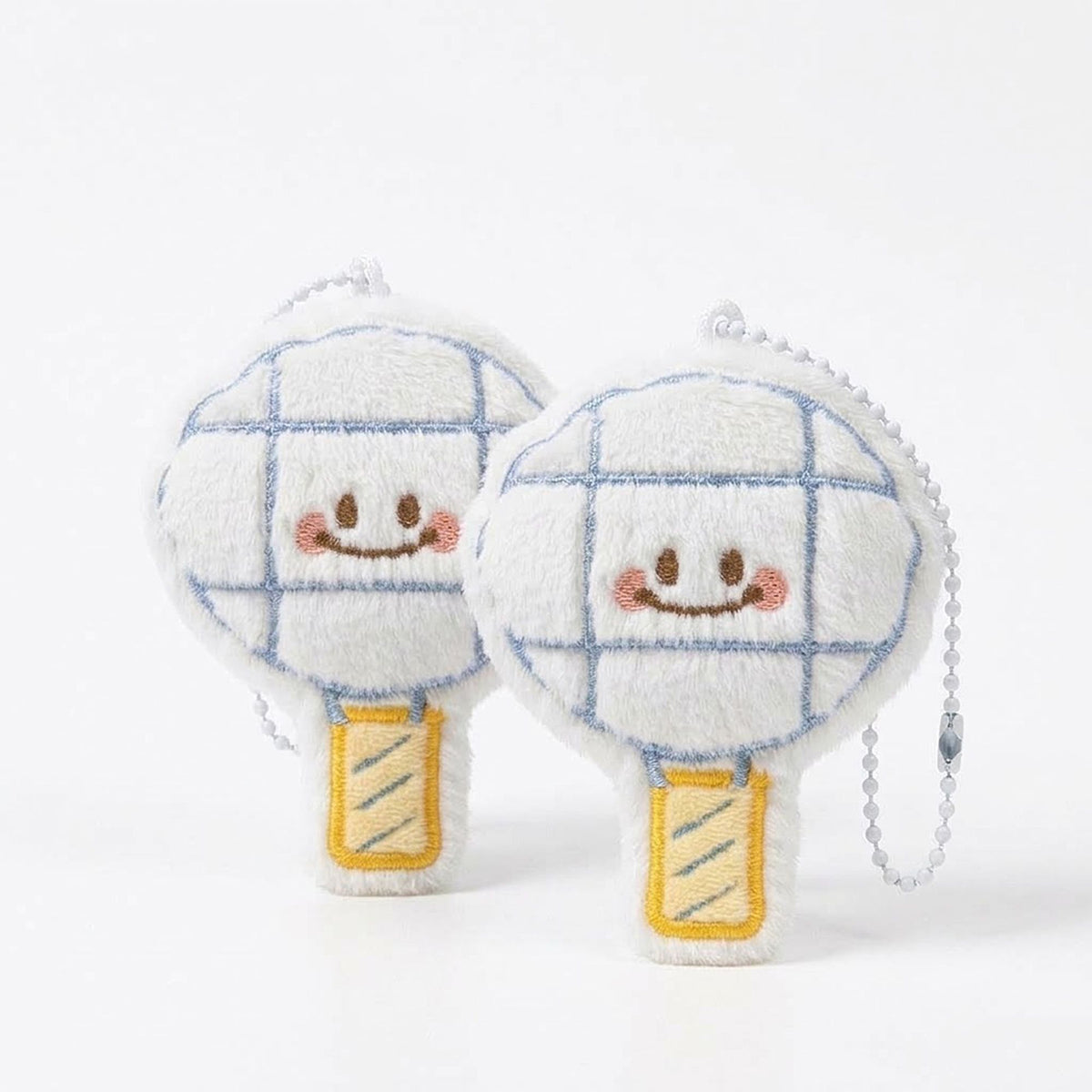 2 Pack Plush Sports Ball Key Chains with Smiley Face Bag Charms