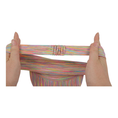 Anna-Kaci Stretchy UV Protection Sports Visor Hat Lightweight Rainbow Stripe Design for Hiking Beach Running Outdoor Travel