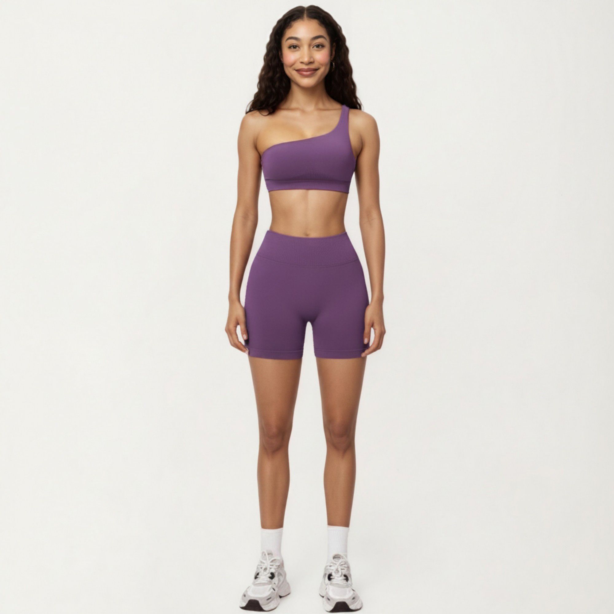 Anna-Kaci Active Women's One Shoulder Sports Bra with Asymmetric Strap and Smooth Stretch Fit