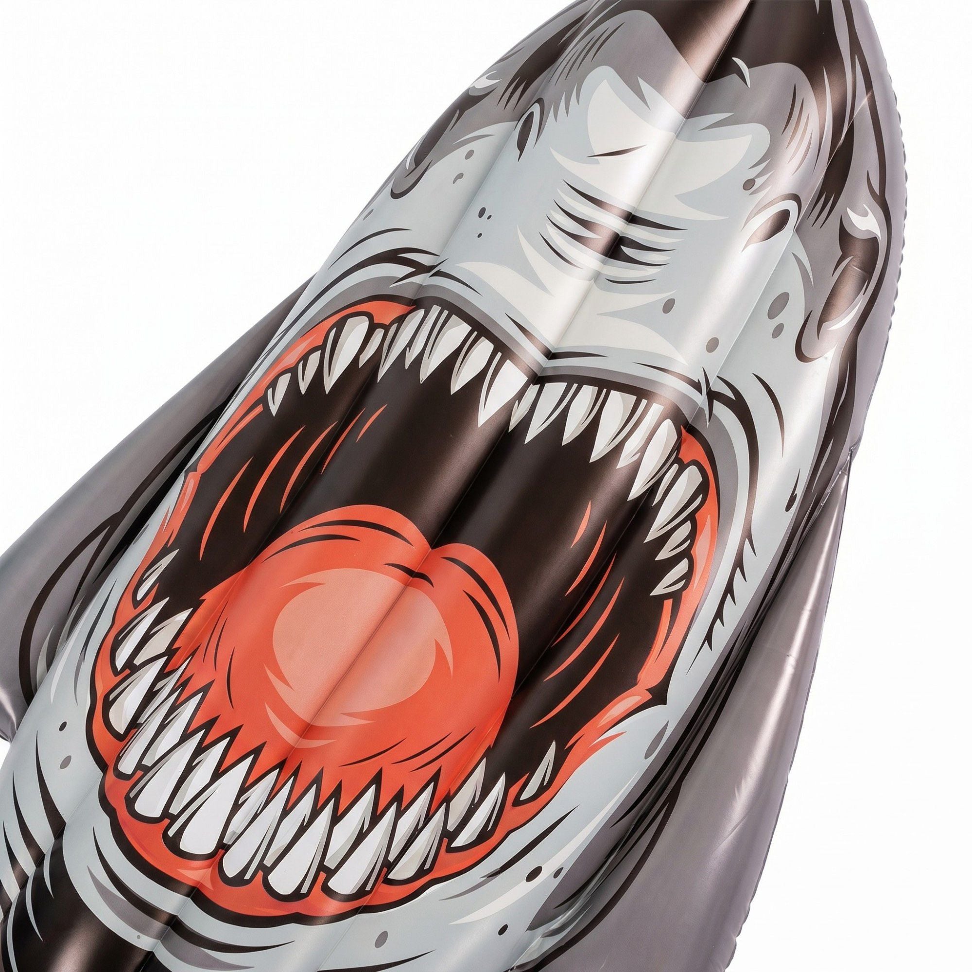 Inflatable Shark Pool Float Lounger with Dual Air Chambers Durable PVC Water Float for Pool Beach Lake 94.5x57x57in