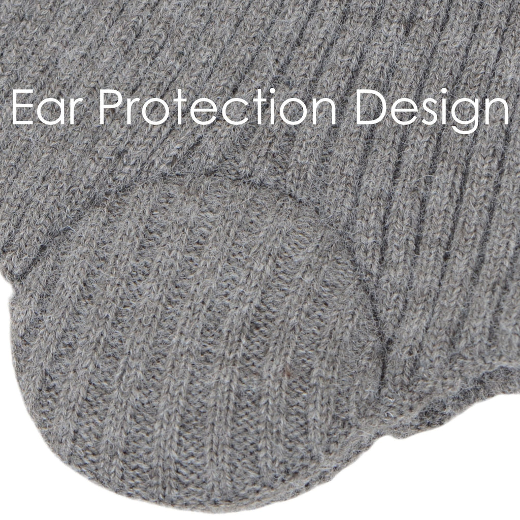 Alilang Warm Winter Knitted Beanie Hat with Earflap Daily Headwear Ski Mask for Men Women