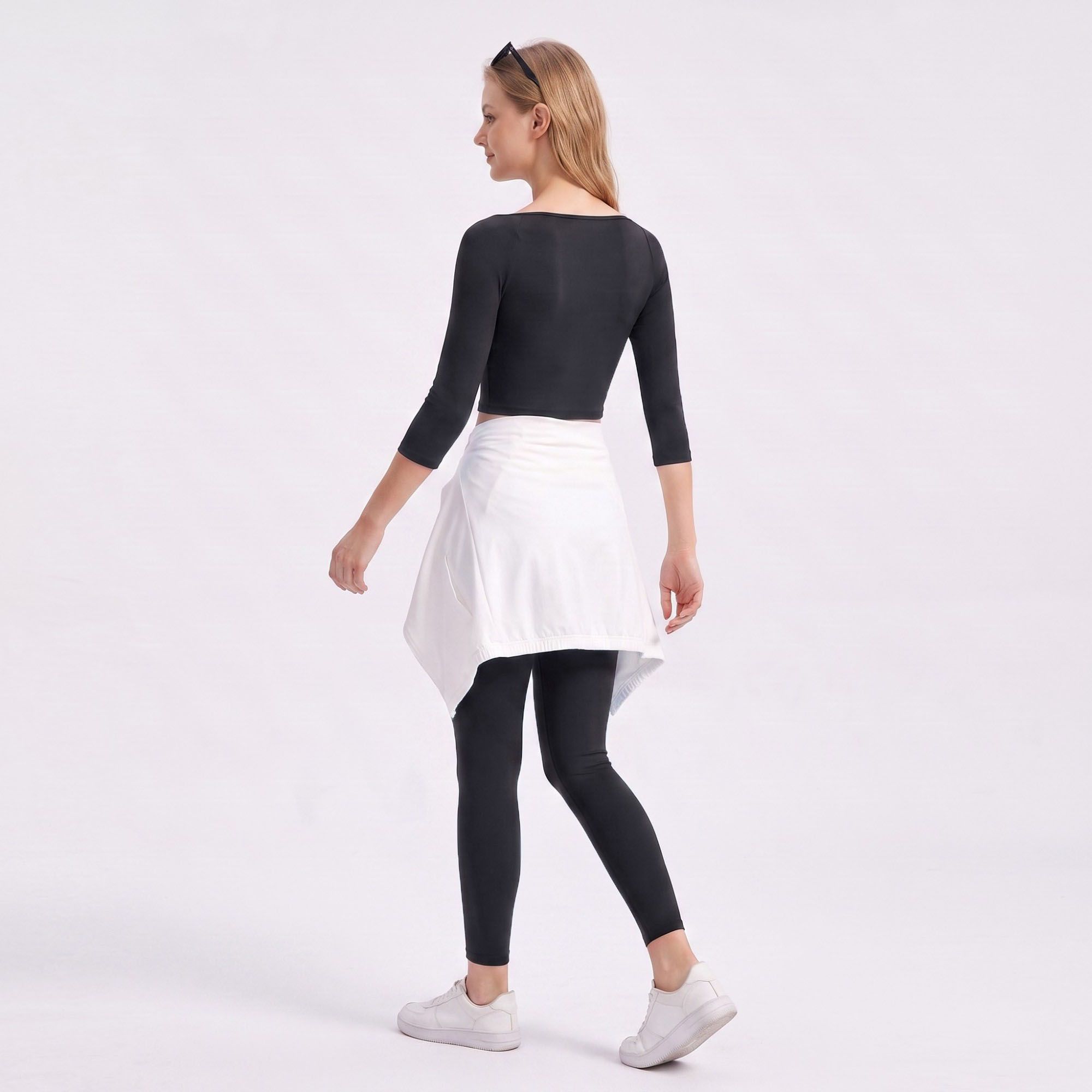 Off Shoulder 3/4 Sleeve Crop Workout Top
