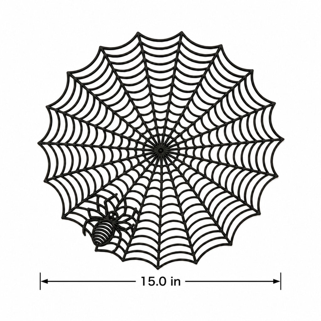 Halloween Spiderweb PVC Waterproof Non-Slip Placemat