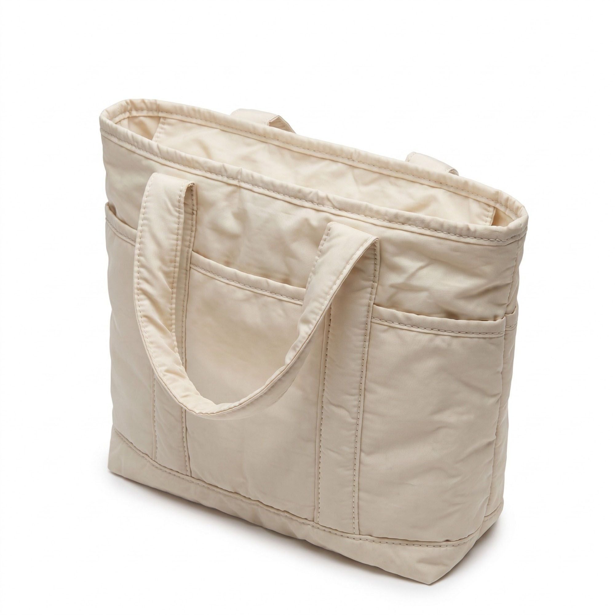 Lightweight Utility Tote Bag with Long Shoulder Straps and Exterior Pockets 9x7.5x4.5in