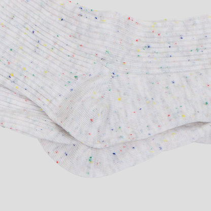 Anna-Kaci Women's Chic Style Solid Speckled Crew Socks Non Slip Cotton for Casual 2 Pairs 4 Season
