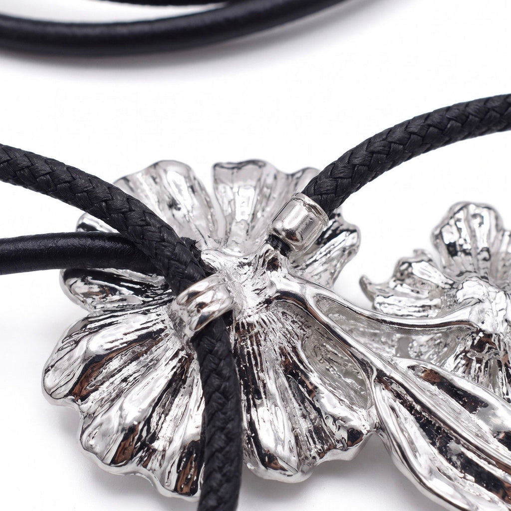 Double Floral Metal Waist Rope Adjustable Floral Body Belt Flower Inspired Waist Jewelry 47.2in