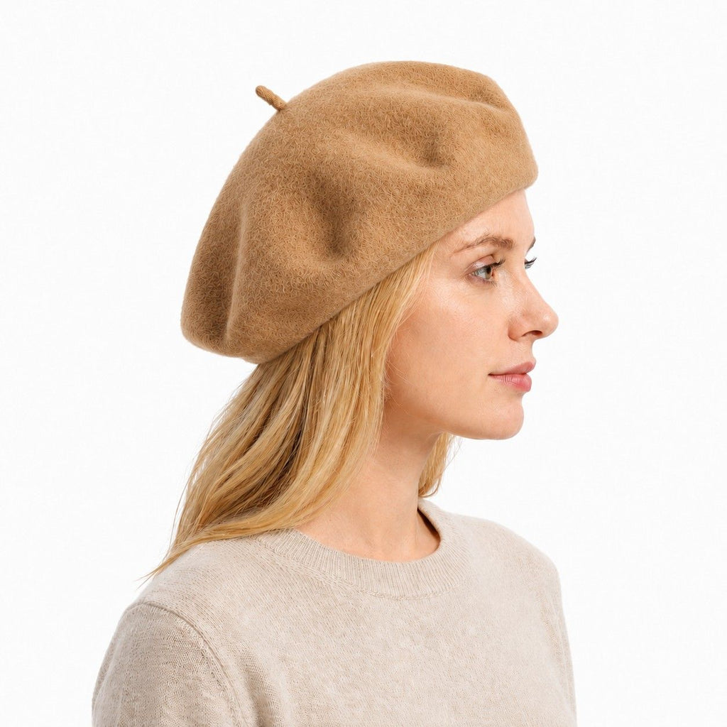 Wool Beret Hat Classic French Painter Cap Soft Felt Everyday Style