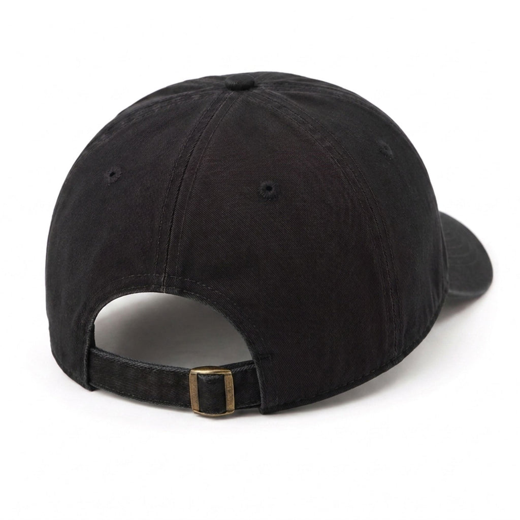 Washed Cotton Baseball Cap Cat Detail Adjustable Dad Hat