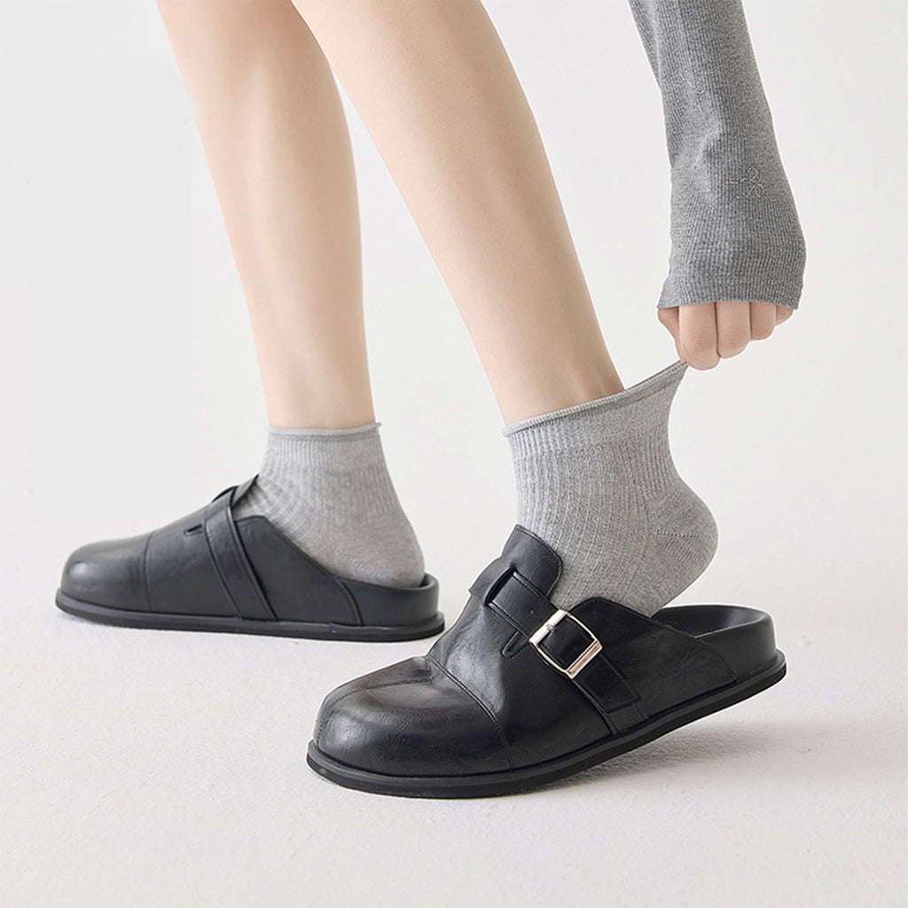Anna-Kaci 4 Pairs Women's Ultra-Thin Ribbed Ankle Socks Soft Stretch Breathable Design in Multiple Color Combinations