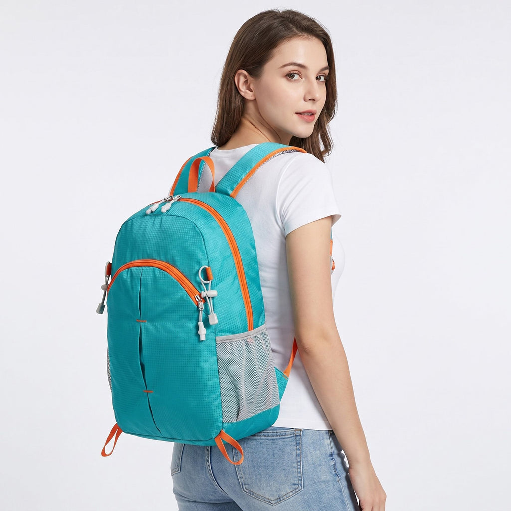 Lightweight Hiking Backpack with Multiple Zip Compartments and Adjustable Padded Straps